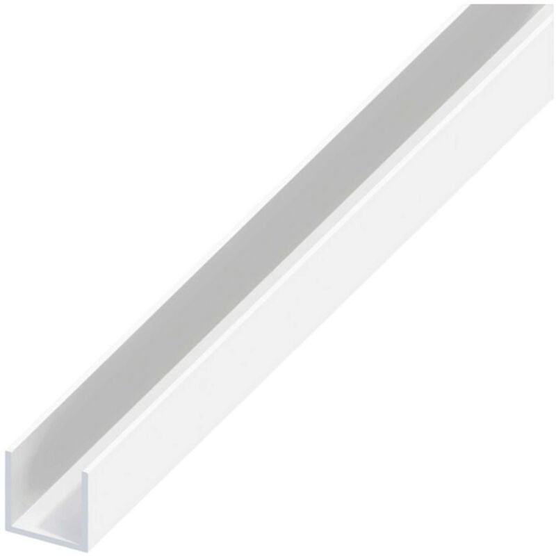 foto del prodotto alfer profilo a u alluminio argento cromato mm. 10x11,5x1 mt. 2 5 pz