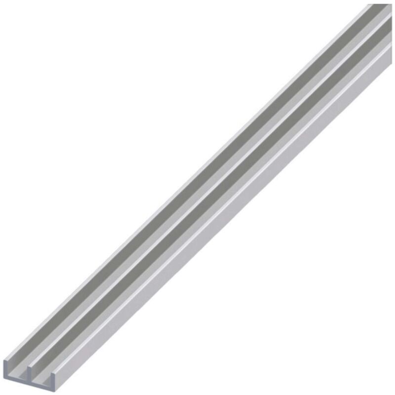 foto del prodotto alfer profilo ad uu alluminio argento satinato mm. 16x12x1 mt. 1