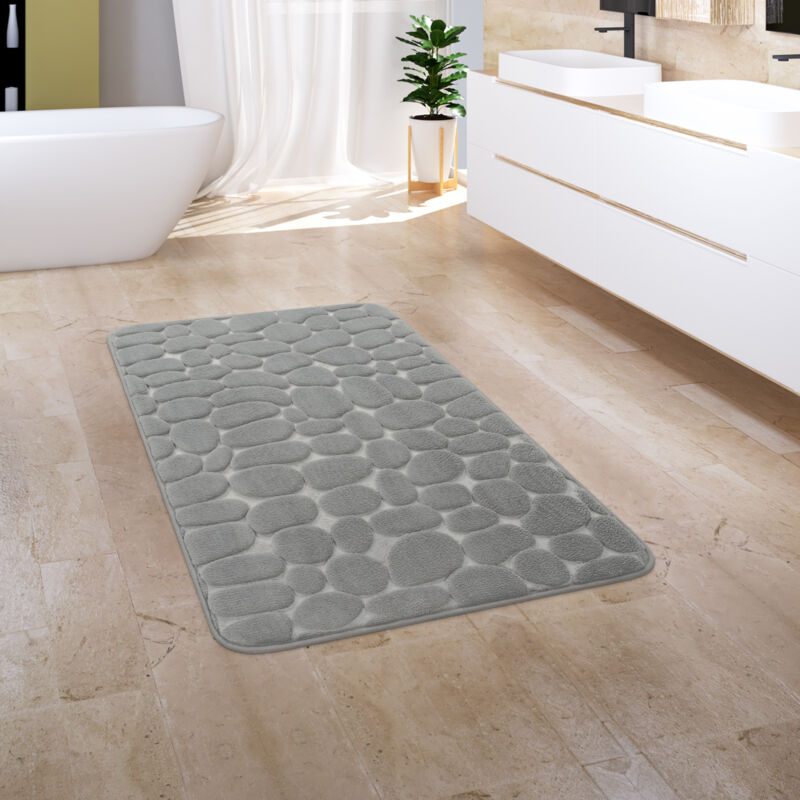 foto del prodotto alfombra ba o antideslizante se puede lavadora antideslizante suave piedra gris 50x80 cm paco home