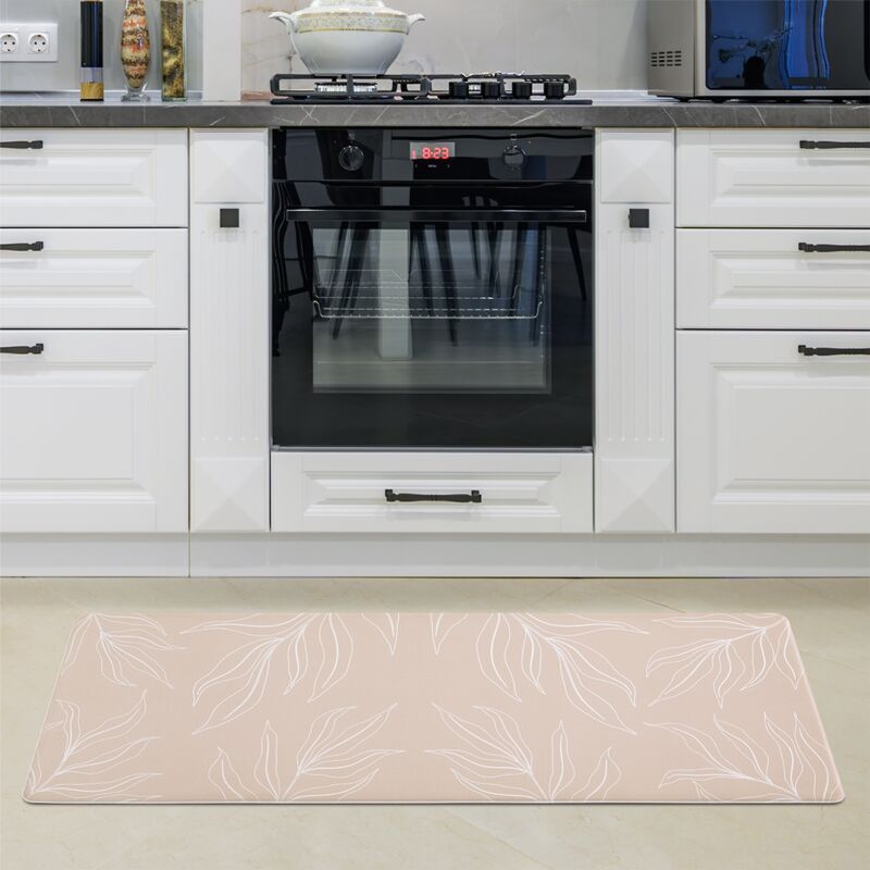 foto del prodotto alfombra cocina esterilla pasillera pvc antideslizante diferentes motivos beige 1, 45x120 cm paco home
