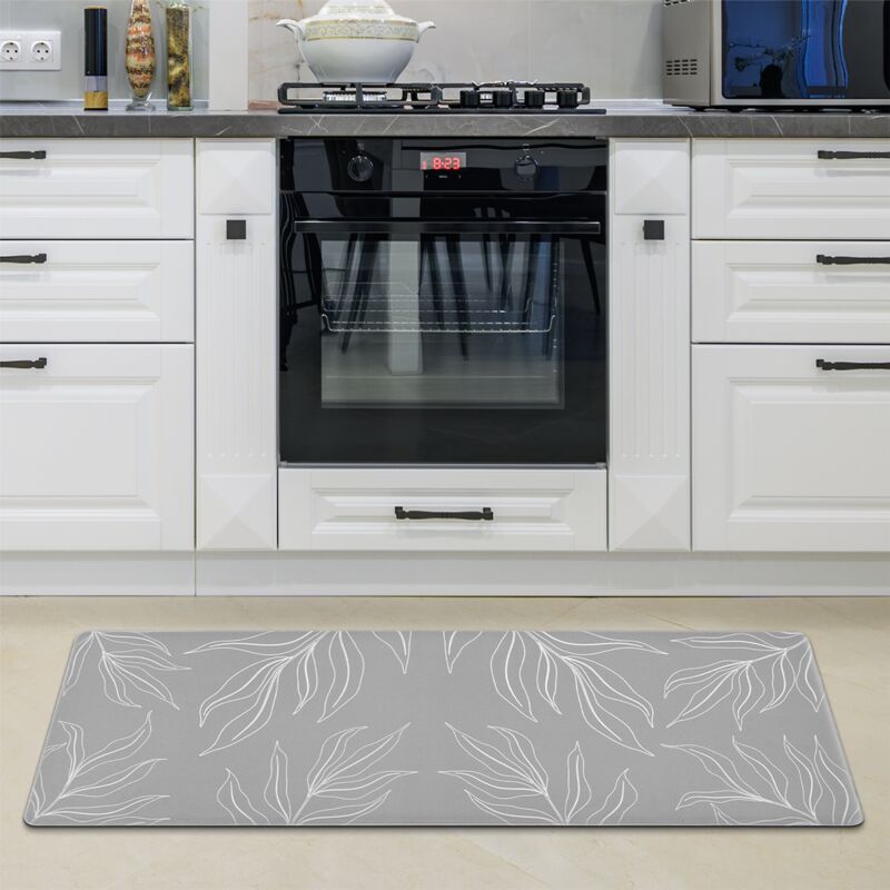 foto del prodotto alfombra cocina esterilla pasillera pvc antideslizante diferentes motivos grigio 1, 45x120 cm paco home