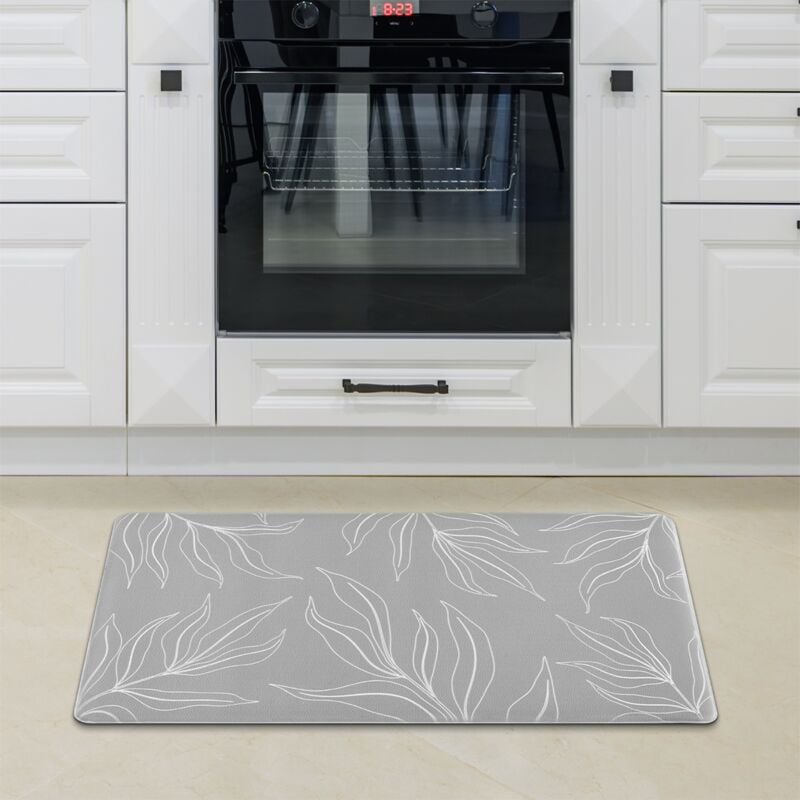 foto del prodotto alfombra cocina esterilla pasillera pvc antideslizante diferentes motivos grigio 1, 45x75 cm paco home