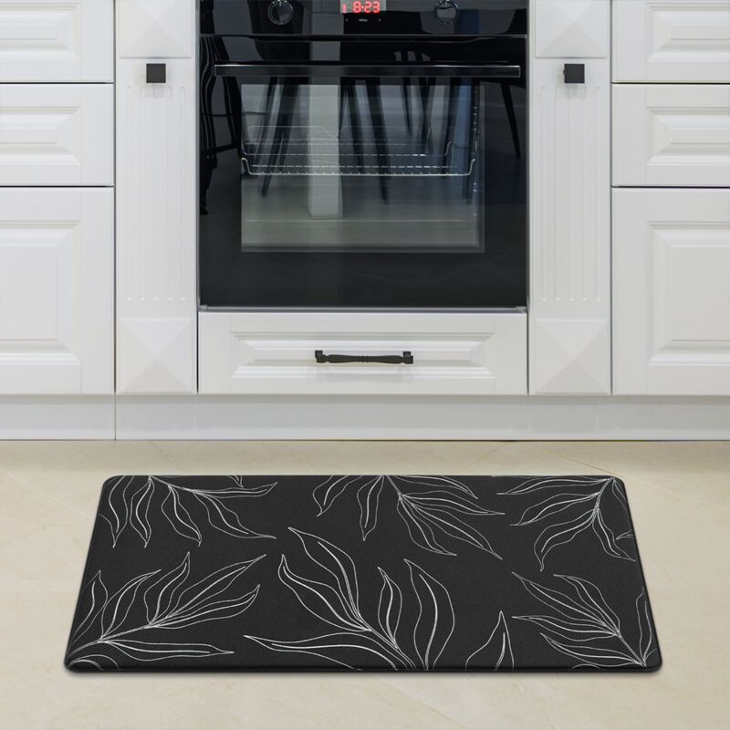 foto del prodotto alfombra cocina esterilla pasillera pvc antideslizante diferentes motivos nero 1, 45x75 cm paco home