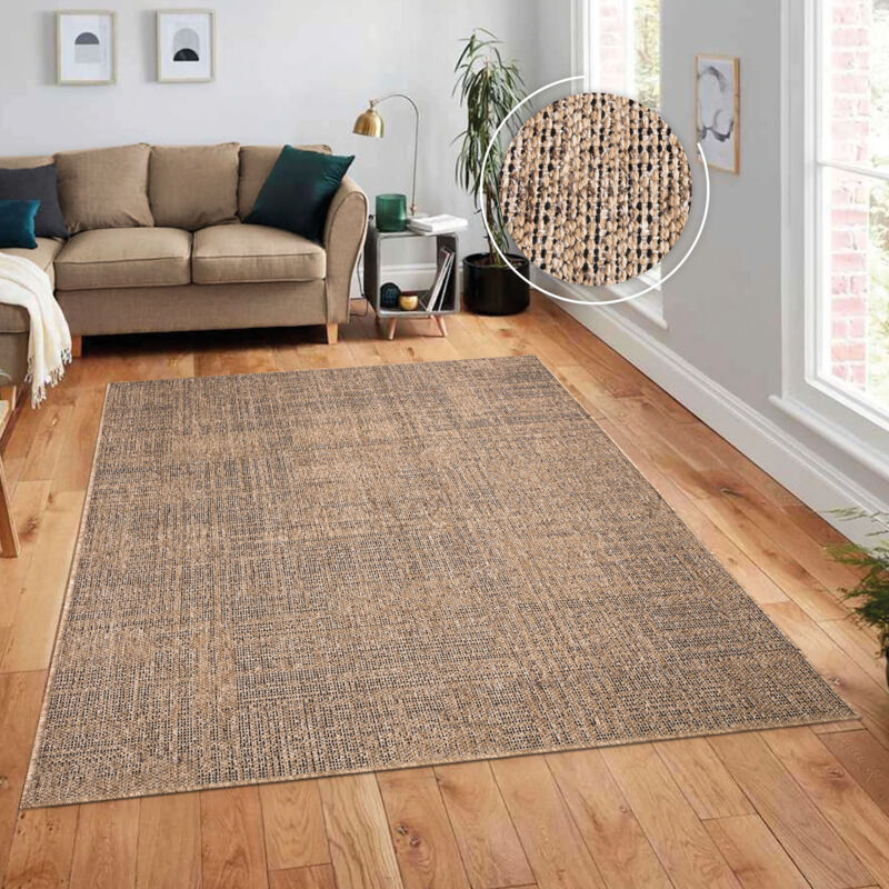 foto del prodotto alfombra cocina exterior terraza jardin lavar en la lavadora motivo boho chic 160x220 cm, beige 3 paco home