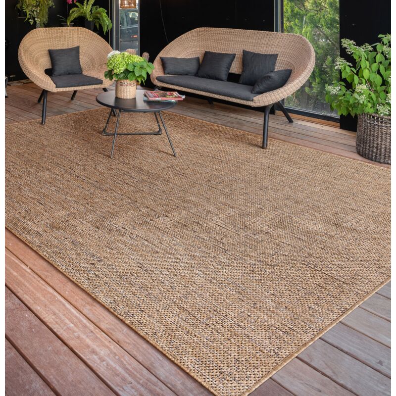 foto del prodotto alfombra cocina exterior terraza jardin lavar en la lavadora motivo boho chic 80x150 cm, beige 2 paco home