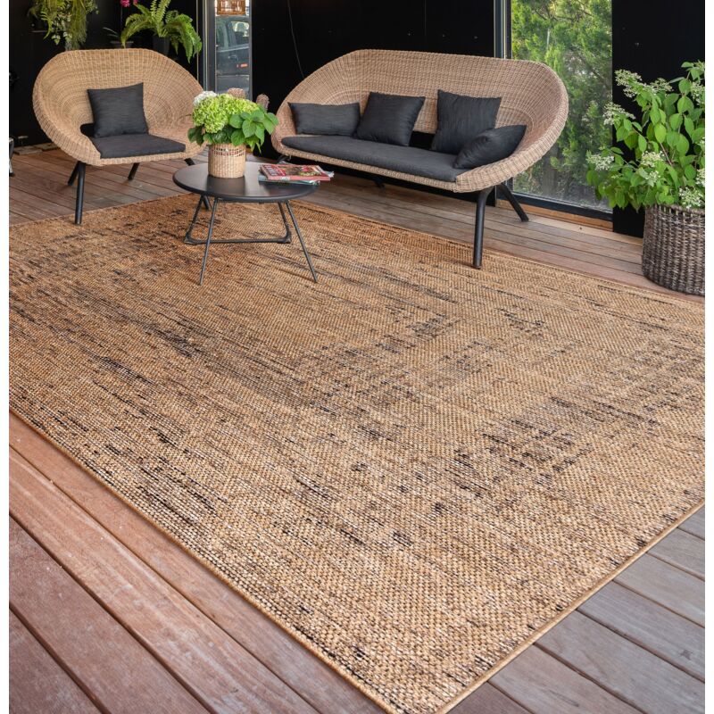 foto del prodotto alfombra cocina exterior terraza jardin lavar en la lavadora motivo boho chic 80x150 cm, beige 4 paco home