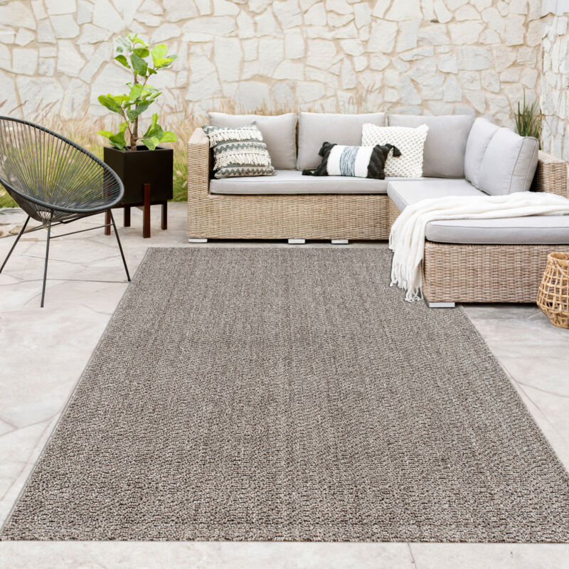 foto del prodotto alfombra de exterior resistente a la intemperie balc n sal n monocromo gris 80x150 cm paco home