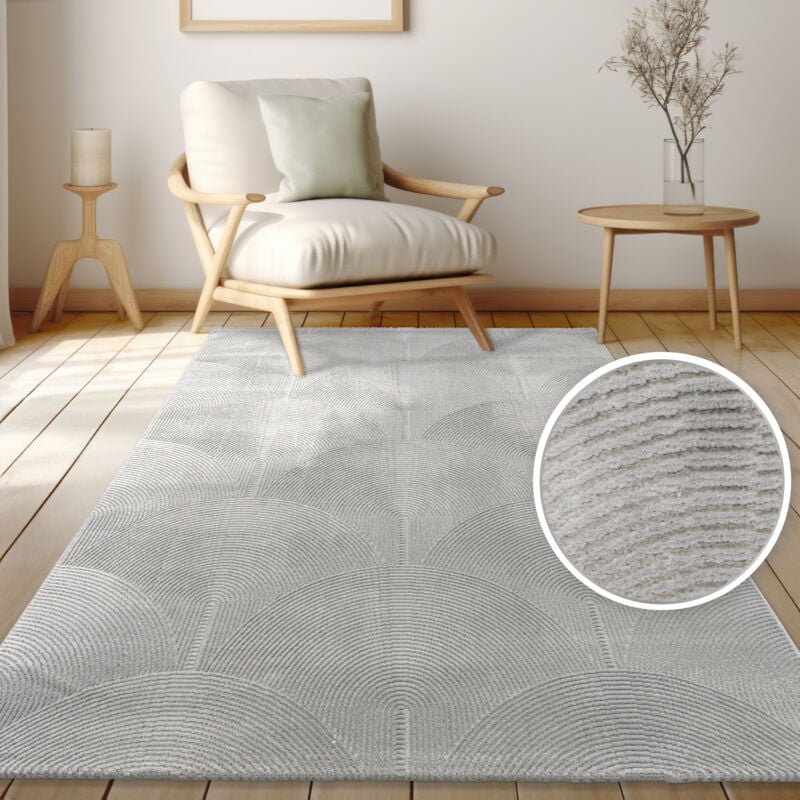 foto del prodotto alfombra de sala, con motivo geom trico abstracto moderno, efecto 3d 120x160 cm paco home