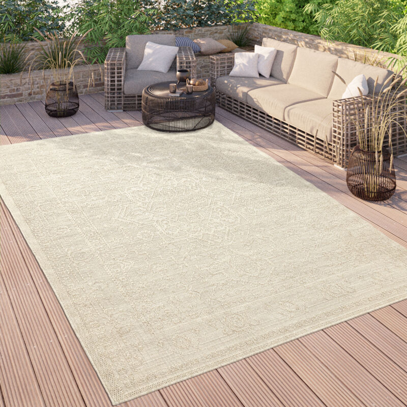 foto del prodotto alfombra salon cocina terraza vintage oriental se puede lavar en la lavadora 240x340 cm, crema 2 paco home