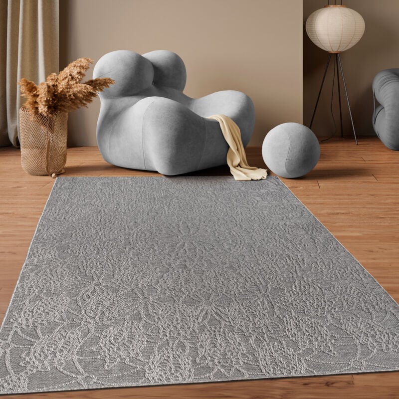 foto del prodotto alfombra salon cocina terraza vintage oriental se puede lavar en la lavadora 80x150 cm, antracite 3 paco home