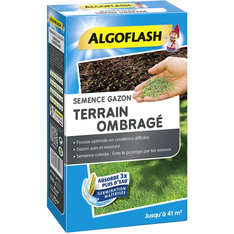 foto del prodotto algoflash seme erba terreno ombreggiato, 900 g, semto1, blu