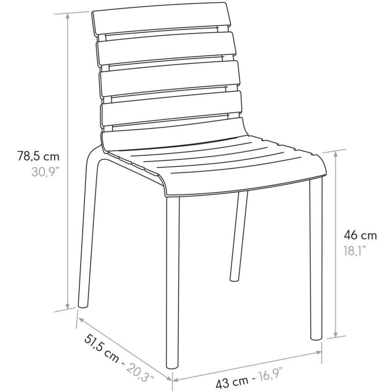 foto del prodotto algorand sedia di design moderno in polipropilene