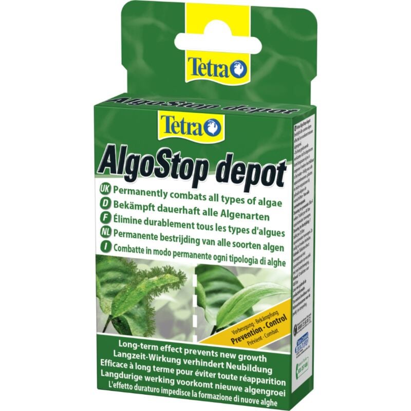 foto del prodotto algostop depot 12 compresse con princio attivo anti alghe a lento rilascio tetra