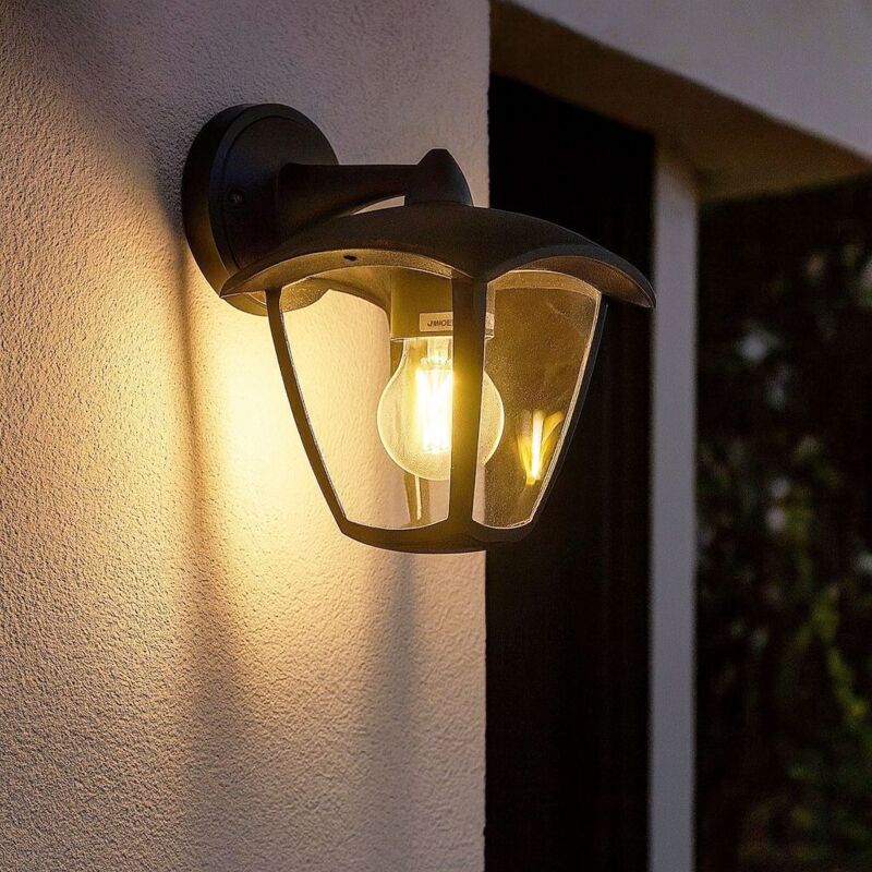 foto del prodotto alicante applique da esterno in metallo per giardino nero e27