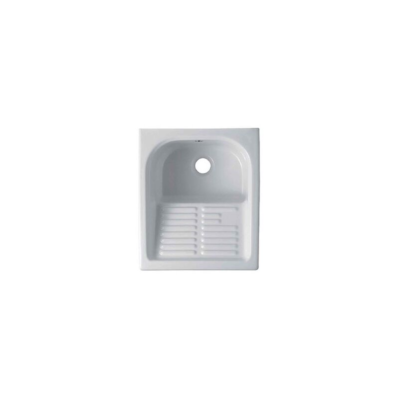 foto del prodotto alice ceramica lavatoio misurina cm. 44x52 con strizzatoio bianco lucido di