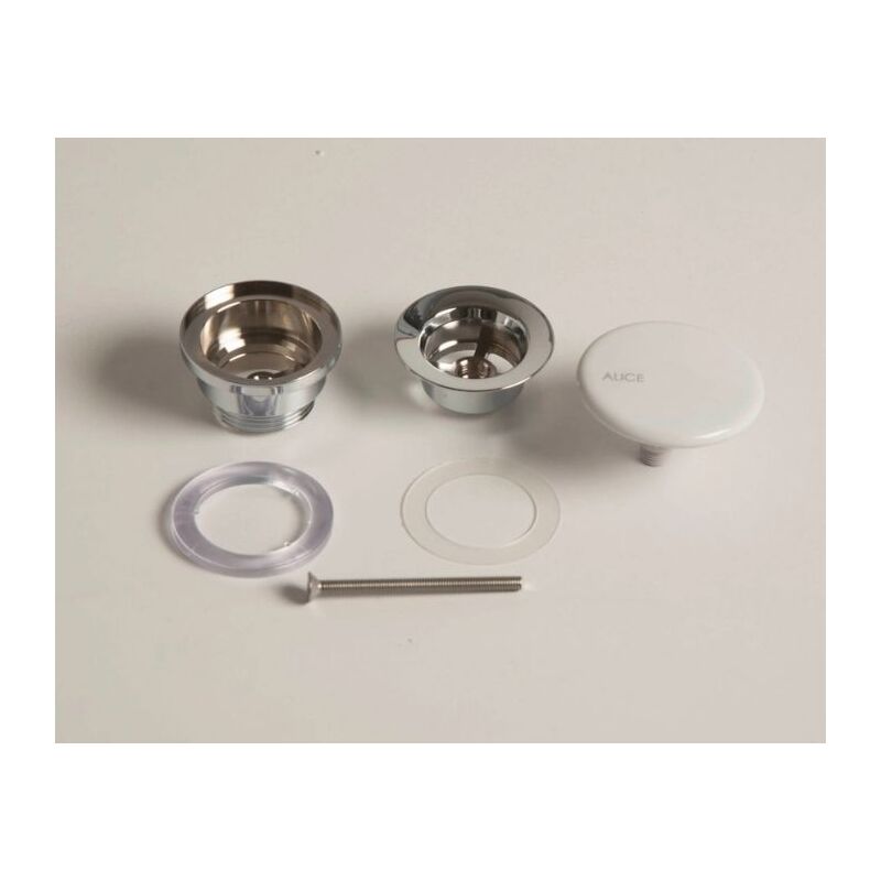 foto del prodotto alice ceramica piletta con tappo in ceramica e scarico libero bianco lucido di