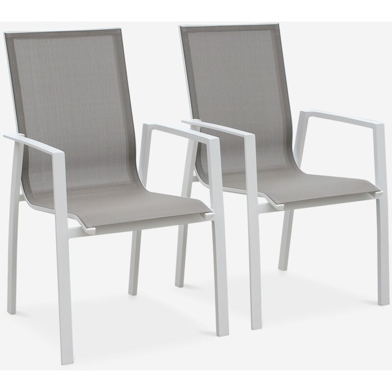 foto del prodotto alice's garden - set di 2 poltrone da giardino in alluminio e textilene