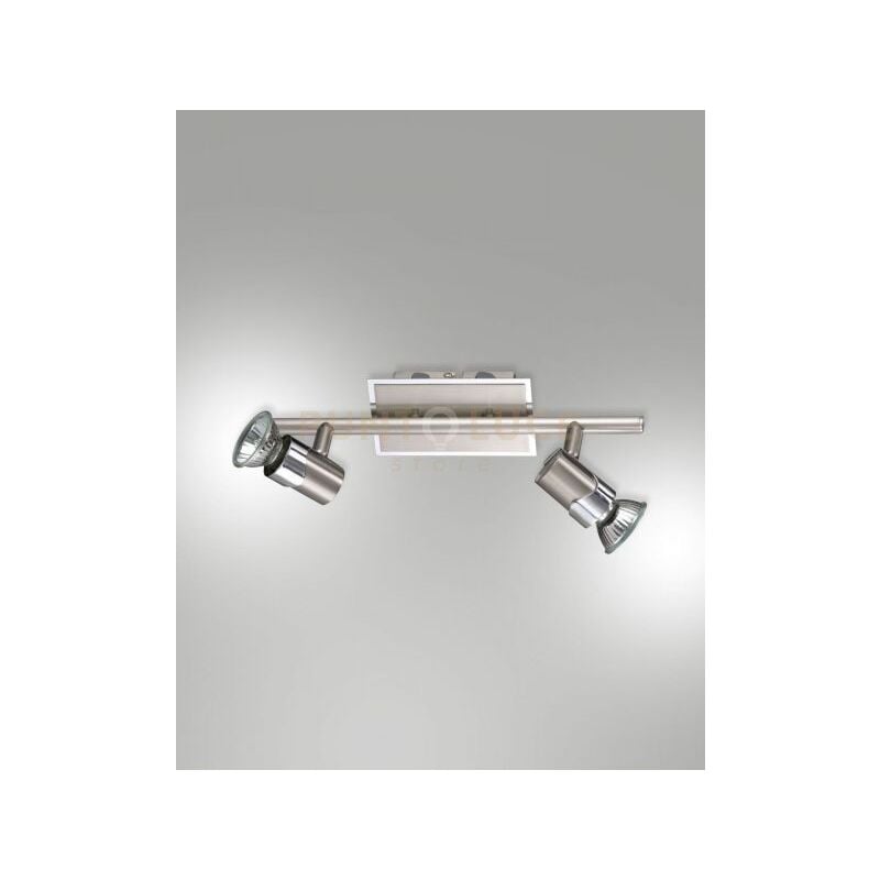 foto del prodotto alice spot 2 luci attacco gu10 nichel satininato s l orientabile