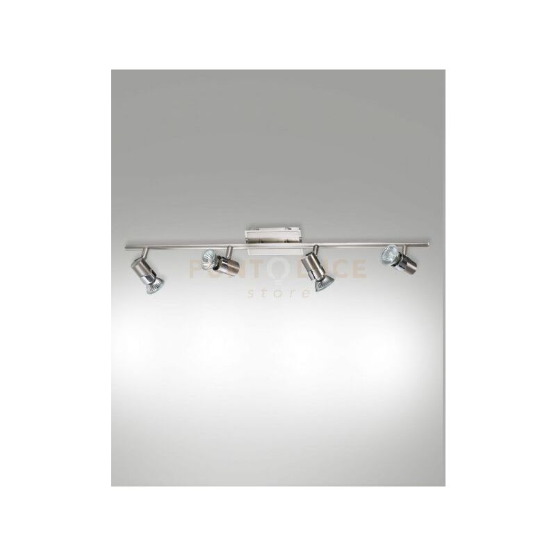 foto del prodotto alice spot 4 luci attacco gu10 nichel satininato s l