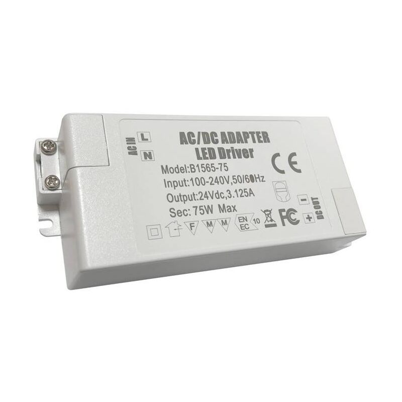 foto del prodotto alimentatore 24v dc 75w 3.1a 100 240v