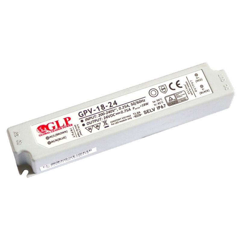 foto del prodotto alimentatore a tenuta stagna 24v dc 18w ip67 glp
