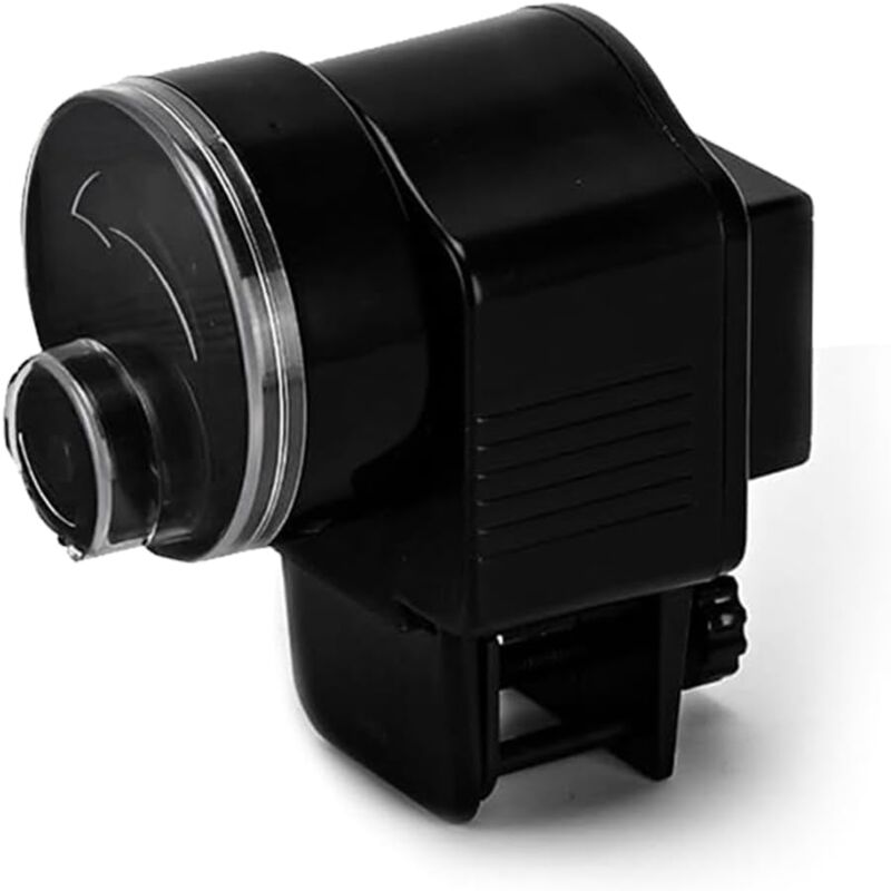 foto del prodotto alimentatore automatico per acquario alimentatore automatico, 5 8 volte al giorno, alimentatore temporizzato nero a due canali, per acquari da interno