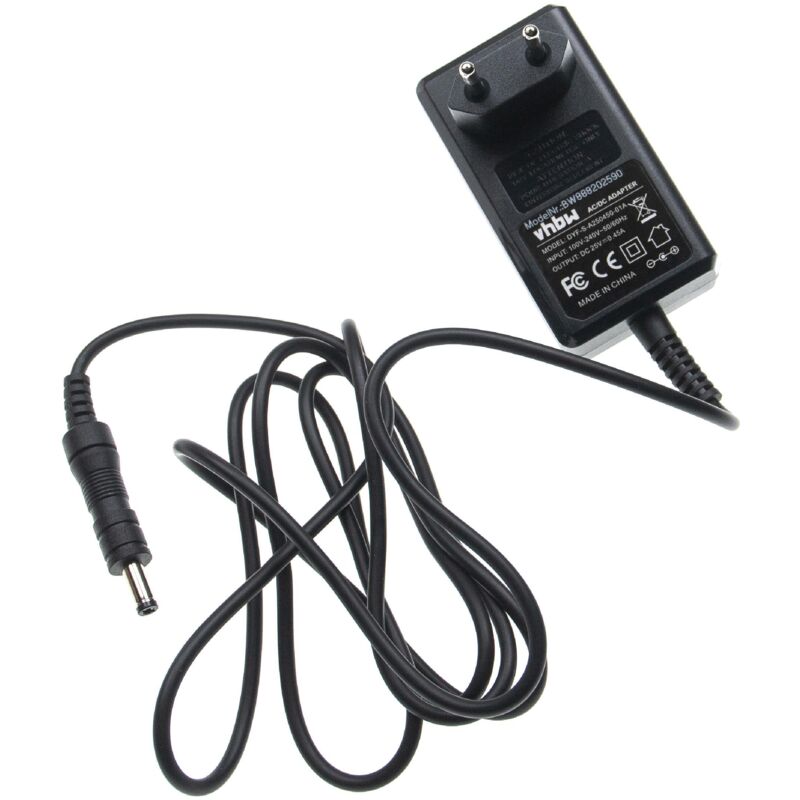 foto del prodotto alimentatore caricabatterie compatibile con philips fc6168, fc6405, fc6118, fc6331, fc6333, fc6401, fc6402 aspirapolvere portatile - vhbw