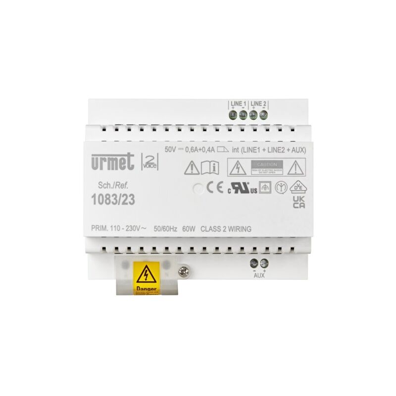 foto del prodotto alimentatore colonna 2voice 6 moduli din alimentazione 110 230 vac 50 60 hz potenza 60 w