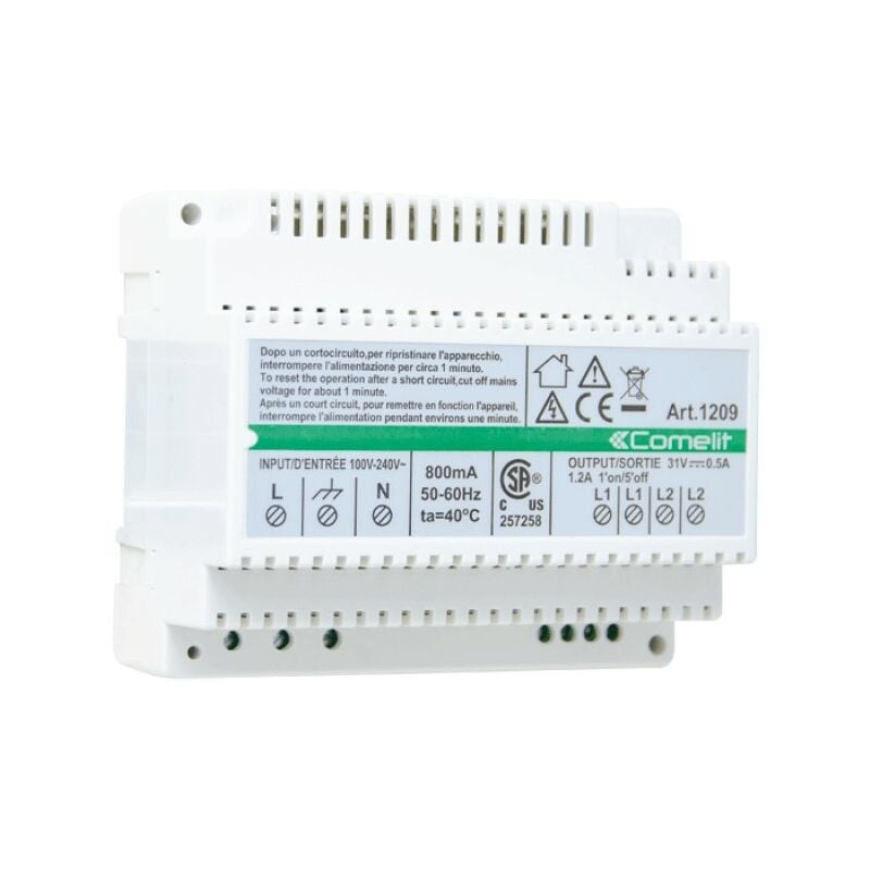 foto del prodotto alimentatore comelit 33 vdc per kit video simplebus 2 fili 1209