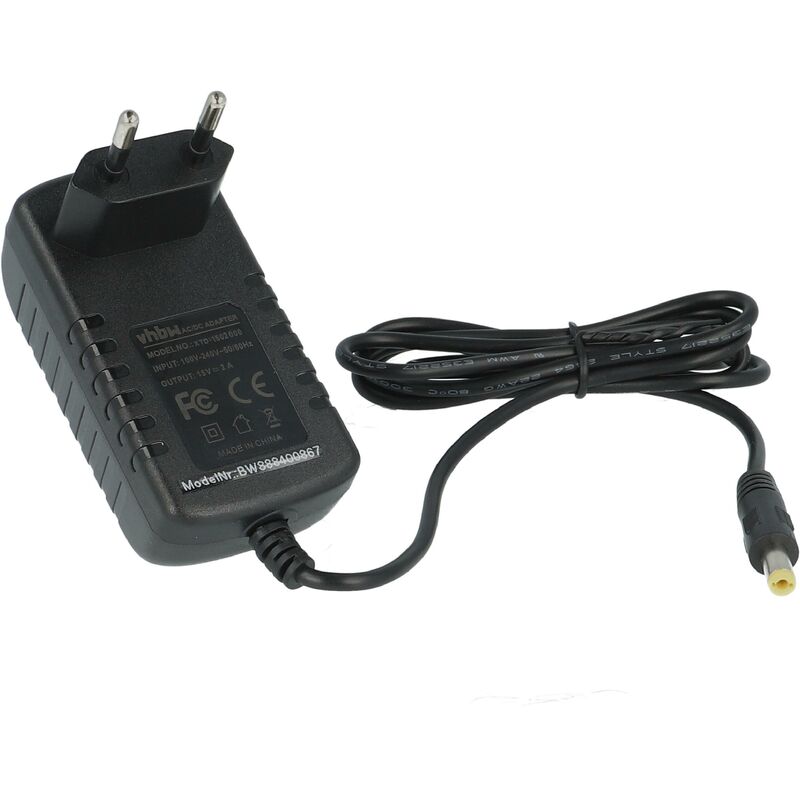 foto del prodotto alimentatore compatibile con beyerdynamic psu 15 500 eu, 448761 cassa, nero, 15 v, 2,0 a - vhbw