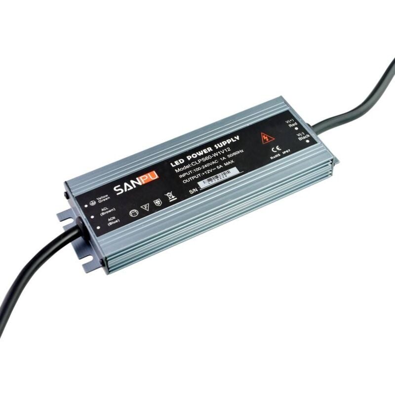 foto del prodotto alimentatore compatto a tenuta stagna 12v 60w ip67