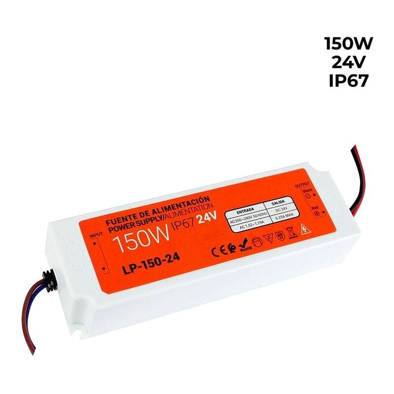 foto del prodotto alimentatore compatto a tenuta stagna 24v 150w ip67