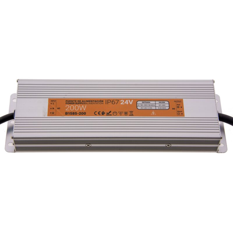 foto del prodotto alimentatore compatto a tenuta stagna 24v 200w ip67