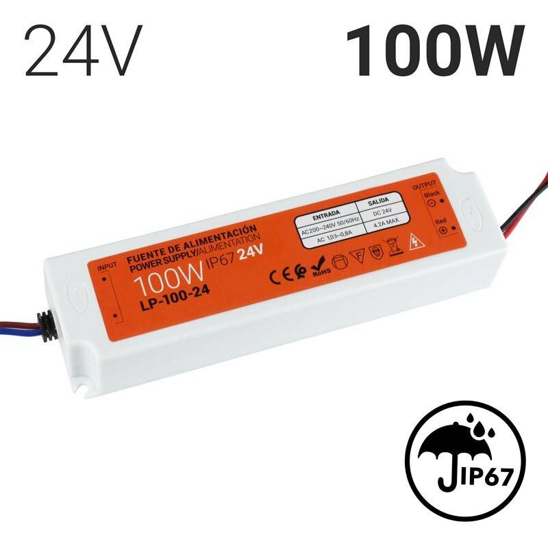 foto del prodotto alimentatore compatto impermeabile 24v 100w ip67