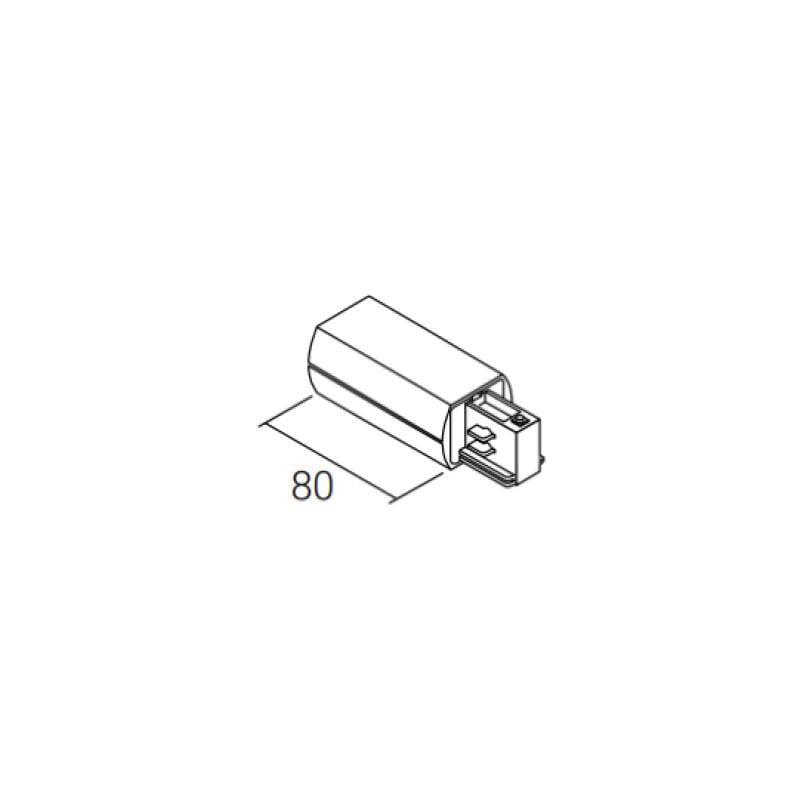 foto del prodotto alimentatore destro ivela per binari trifase tondi lkm bianco 7602 10 w30