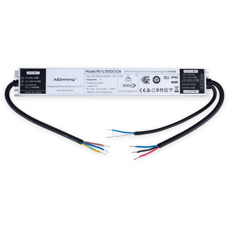 foto del prodotto alimentatore dimmerabile dali dt8 24v dc 4,17a 100w