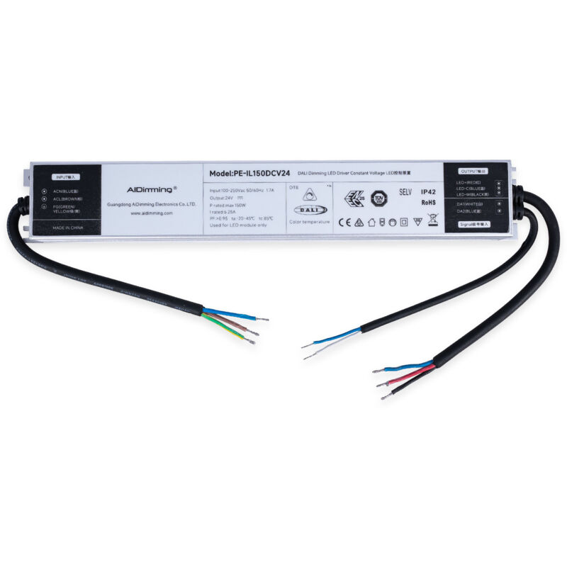 foto del prodotto alimentatore dimmerabile dali dt8 24v dc 6,25a 150w