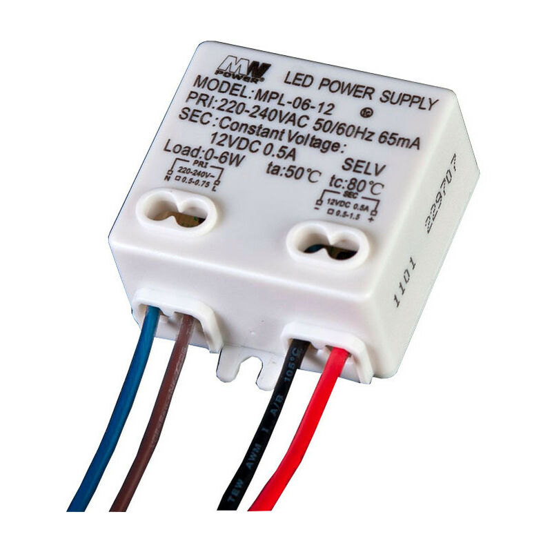 foto del prodotto alimentatore elettronico led 6w 12v