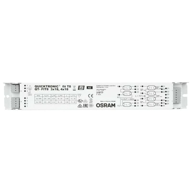 foto del prodotto alimentatore elettronico per lampade fluorescenti t5 osram qt-fit8 3x18,4x18 qtfit834x18