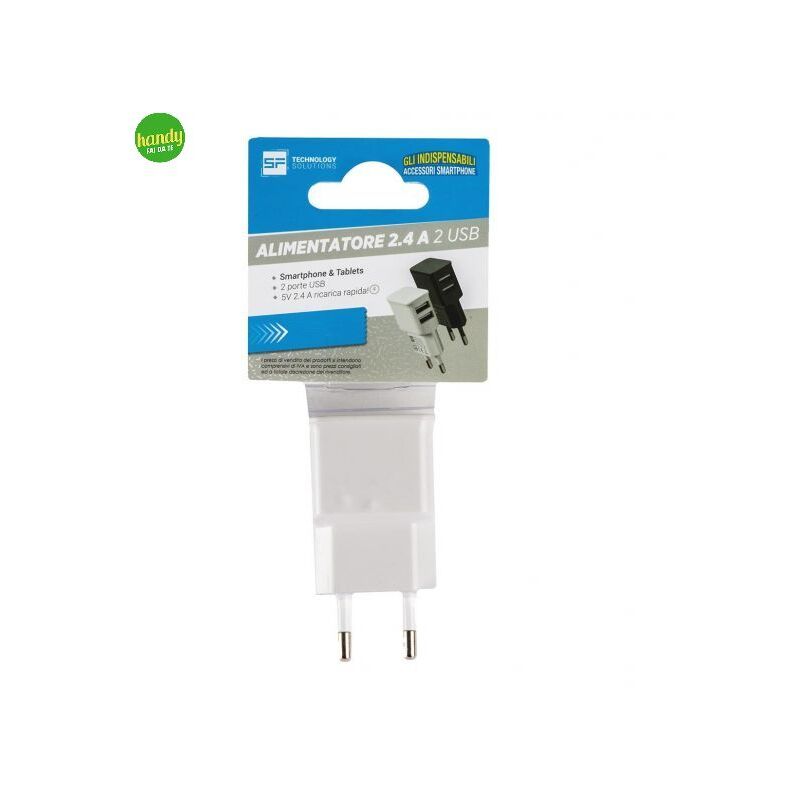 foto del prodotto alimentatore handy 5v 2,4a 1 usb bianco