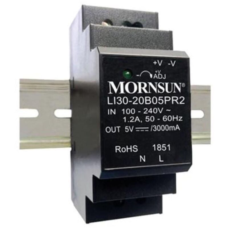 foto del prodotto alimentatore industriale da guida din - uscita singola - 30 w - 24 v - 1,5 a