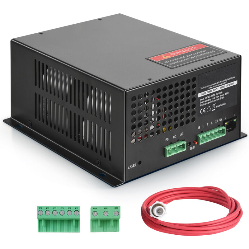 foto del prodotto alimentatore laser co2 80w alte prestazioni per incisione, dissipazione rapida del calore, compatibile con pi marche, durevole e sicuro mophorn