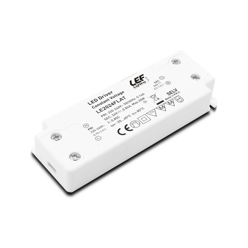 foto del prodotto alimentatore led a tensione costante lef 20w 840ma - le2024flat