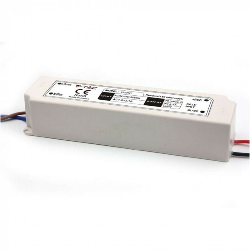 foto del prodotto alimentatore led plastic slim power supply - 100w 12v ip45