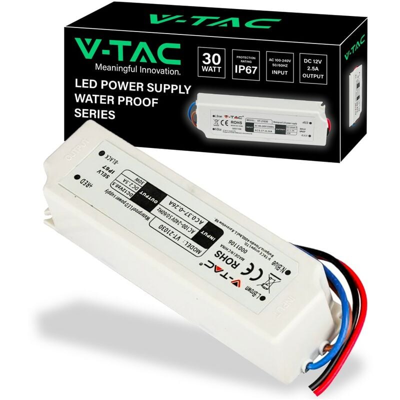 foto del prodotto alimentatore led plastic slim power supply 30w 12v ip67