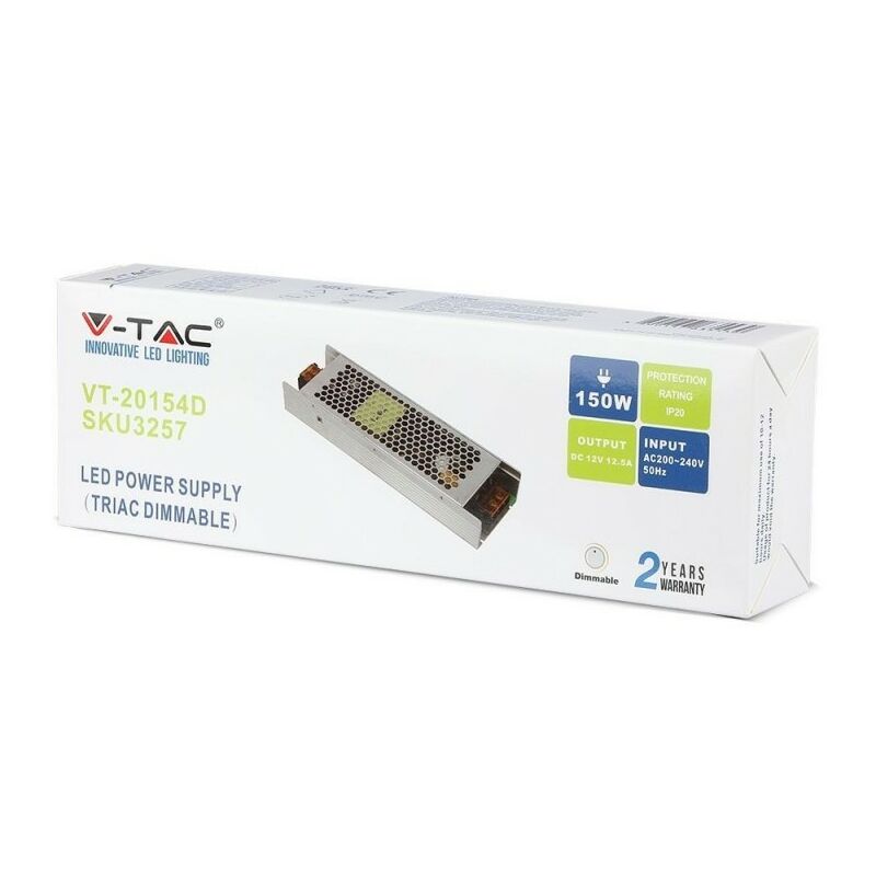 foto del prodotto alimentatore led power supply 150w dimmable 12v 12.5a ip20