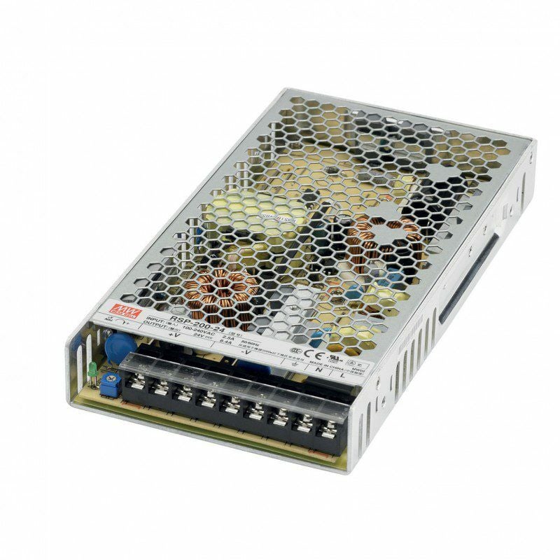 foto del prodotto alimentatore meanwell 200w per strip led 24v trasformatore rsp-200-24
