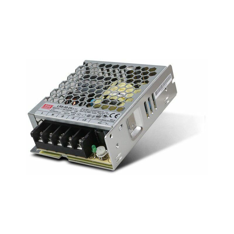 foto del prodotto alimentatore meanwell 50w per strip led 24v trasformatore lrs 50 24