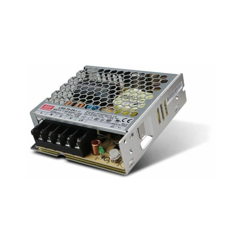 foto del prodotto alimentatore meanwell 75w per strip led 24v trasformatore lrs 75 24