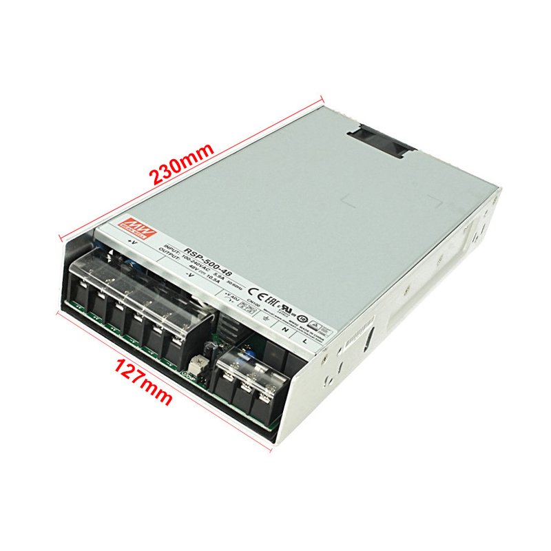 foto del prodotto alimentatore mw mean well cv trasformatore rsp 500 48 500w 48v 10,5a da 220v a dc 48v
